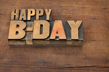 Image showing happy b-day (birthday)