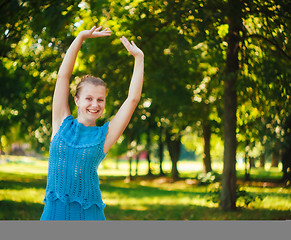 Image showing Beautiful young girl in the park 