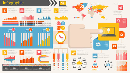 Image showing IT Industry Infographic Elements