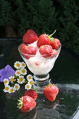 Image showing Swedish Midsummer dessert