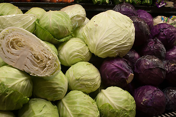 Image showing red and green cabbage