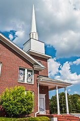 Image showing Exterior of modern American church 