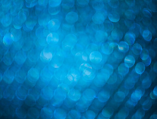 Image showing Blue Photo Of Bokeh Lights