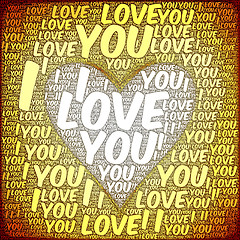 Image showing I love you text cloud