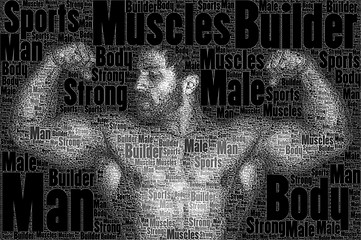 Image showing word picture body builder