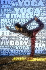 Image showing word picture yoga sports