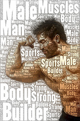 Image showing word picture body builder