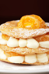 Image showing millefeuille with tangerine