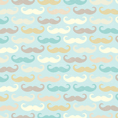 Image showing retro seamless pattern with mustache