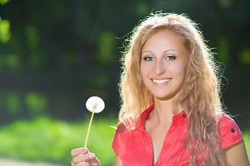 Image showing Portrait of blond woman