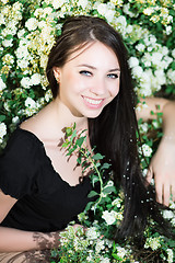 Image showing Young cheerful brunette