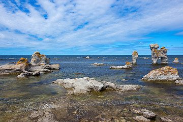 Image showing Rocky coastline in Gotland, Sweden