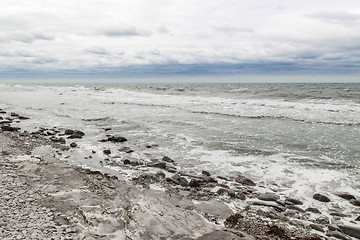 Image showing Rocky coast of a Nordic sea