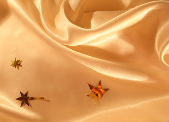 Image showing Holiday golden silk background