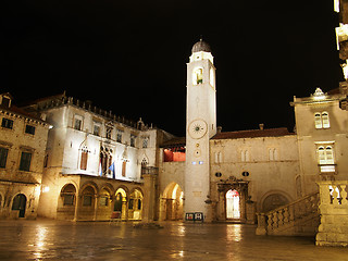 Image showing Dubrovnik, august 2013, Croatia, Luza square at night