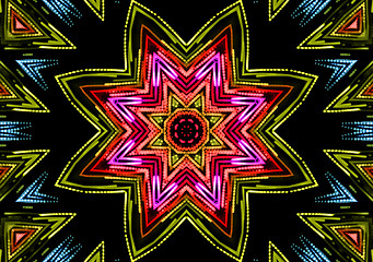 Image showing Abstract color pattern on black