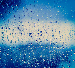 Image showing Drops On Glass After Rain