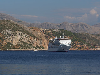 Image showing Yacht in front of the Croatian coast, south of Dubrovnik