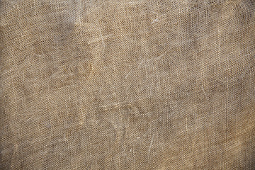 Image showing Rustic Old Fabric Burlap Texture Background
