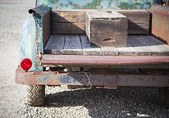 Image showing Old Rusty Antique Truck Abstract in a Rustic Outdoor Setting
