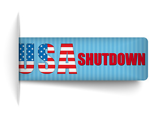 Image showing Government Shutdown USA Closed Banners.