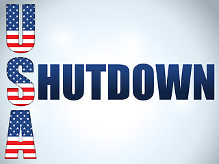 Image showing Shutdown Closed United States of America Background