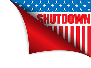 Image showing Shutdown Closed United States of America Page Corner