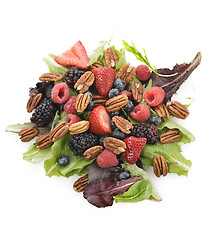 Image showing Spring Salad With Berries And Peanuts