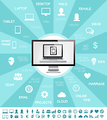 Image showing IT Industry Infographic Elements