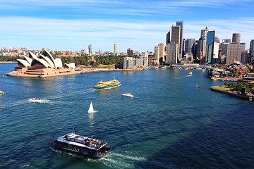 Image showing Sydney Harbour, Opera House and City Buildings, Australia