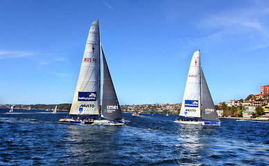 Image showing Sailing Sydney on America's Cup Yachts