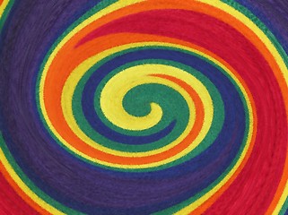 Image showing Coloured Spiral