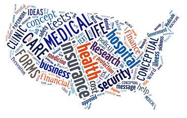 Image showing Word Cloud showing Medical and Insurance terms