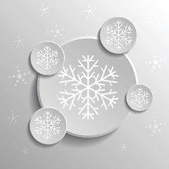 Image showing abstract snowflakes