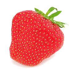 Image showing Red ripe strawberriy isolated on white background.