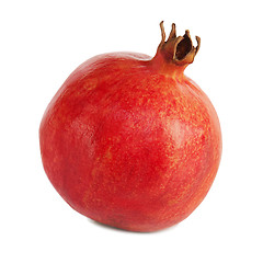 Image showing Ripe pomegranate fruit isolated on white background.