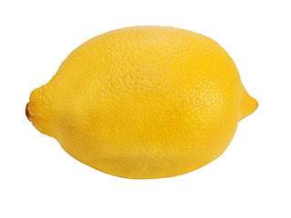 Image showing yellow ripe lemon isolated on a white background