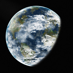 Image showing Earth from space. Elements of this image furnished by NASA.
