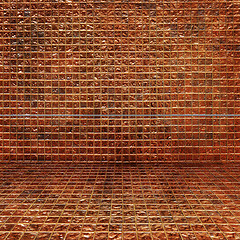 Image showing Golden squares background.