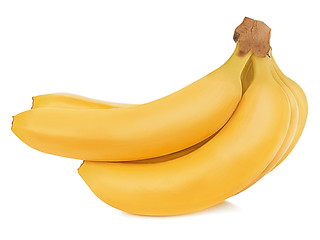 Image showing Bunch of bananas isolated on white background. Closeup.