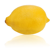 Image showing yellow ripe lemon isolated on a white background