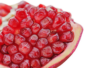 Image showing Pomegranate fruits isolated on white background. Close-up.