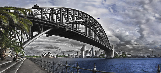 Image showing Sydney Harbour Bridge and Opera House.