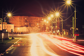 Image showing Night Traffic Light