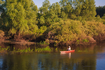 Image showing Old Man Fishing