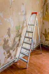 Image showing Old Wallpapers And Ladder