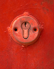 Image showing red keyhole