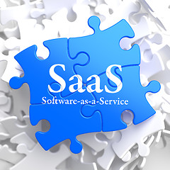 Image showing SAAS. Puzzle Information Technology Concept.