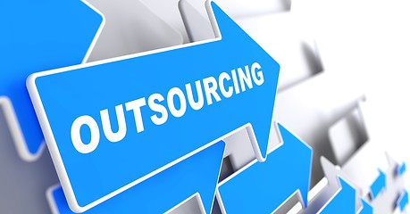 Image showing Outsourcing. Business Background.