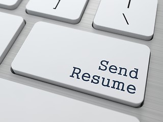 Image showing White Keyboard with Send Resume Button.